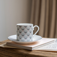Zighy Espresso Cup & Saucer in Grey & Blush Pink
