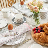 Zighy Linen Napkin Set in Grey & Blush Pink