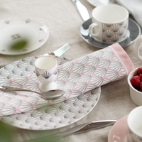Zighy Linen Napkin Set in Grey & Blush Pink
