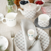 Zighy Linen Napkin Set in Grey & Blush Pink