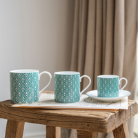 Petite Gatsby Mug in Teal & Blush Pink