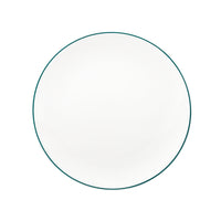 White Side Plate with Teal Trim