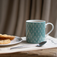 Petite Gatsby Mug in Teal & Blush Pink