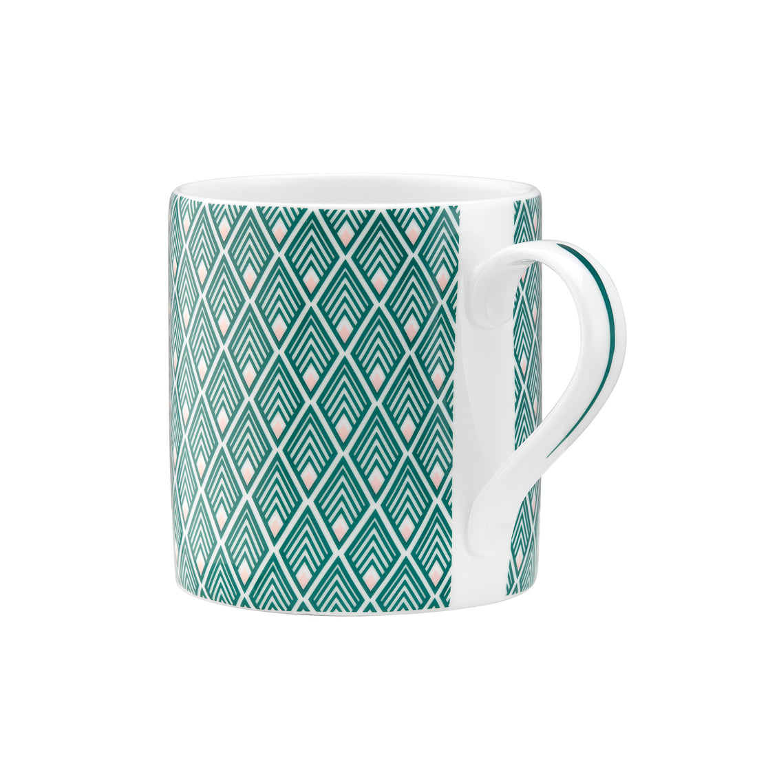Petite Gatsby Mug in Teal & Blush Pink