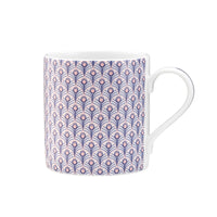 Petite Peacock Mug in Blue & Blush Pink