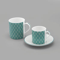 Petite Gatsby Mug in Teal & Blush Pink
