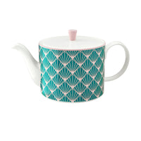 Zighy II Teapot in Teal & Blush Pink - 1L