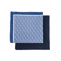 Gatsby Linen Napkin Set in Blue & Blush Pink