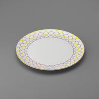 Ripple Teaplate in Pink & Yellow