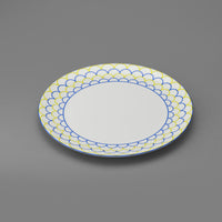 Ripple Teaplate in Yellow & Blue