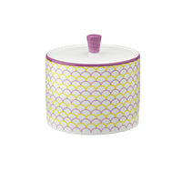 Ripple Sugar Bowl in Pink & Yellow
