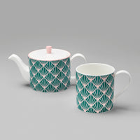 Zighy II Mug in Teal & Blush Pink