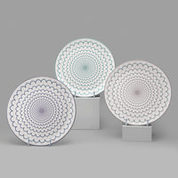 Ripple Teaplate in Grey and Blush