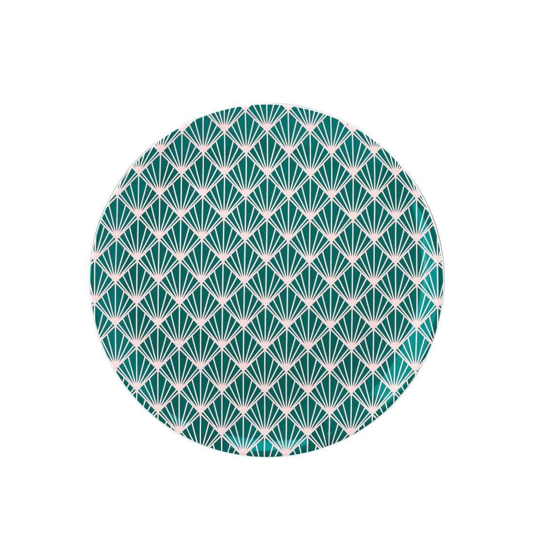 Zighy II Teaplate in Teal and Blush