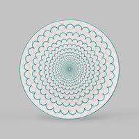 Ripple Teaplate in Teal and Blush