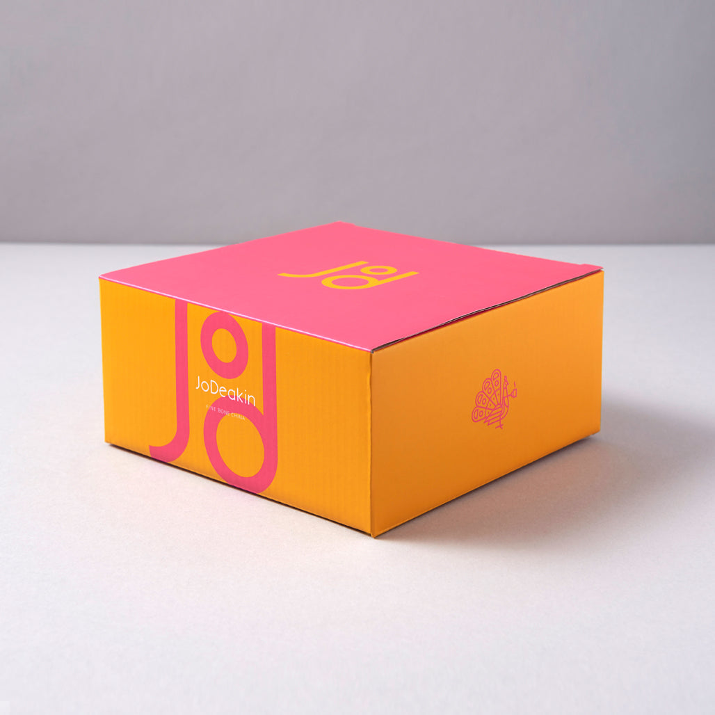 Wave Cup & Saucer in Pink & Yellow