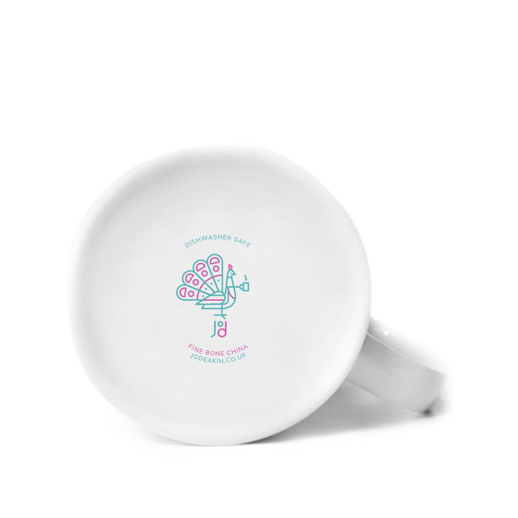 Wave Mug in Pink & Turquoise