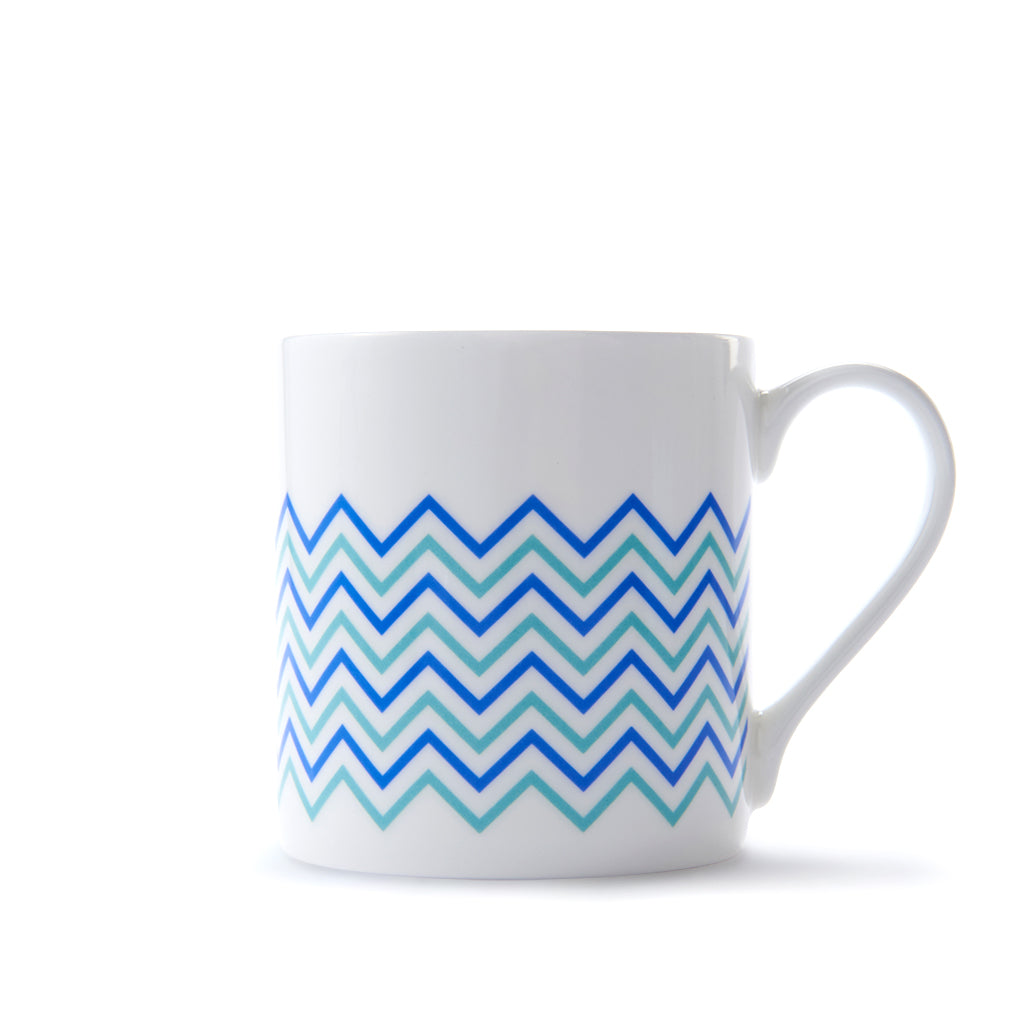 Wave Mug in Blue & Turquoise