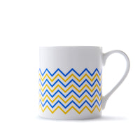 Wave Mug in Yellow & Blue
