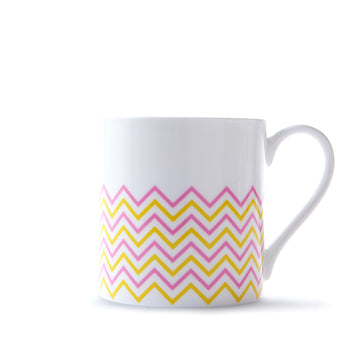 Wave mug in Yellow Pink