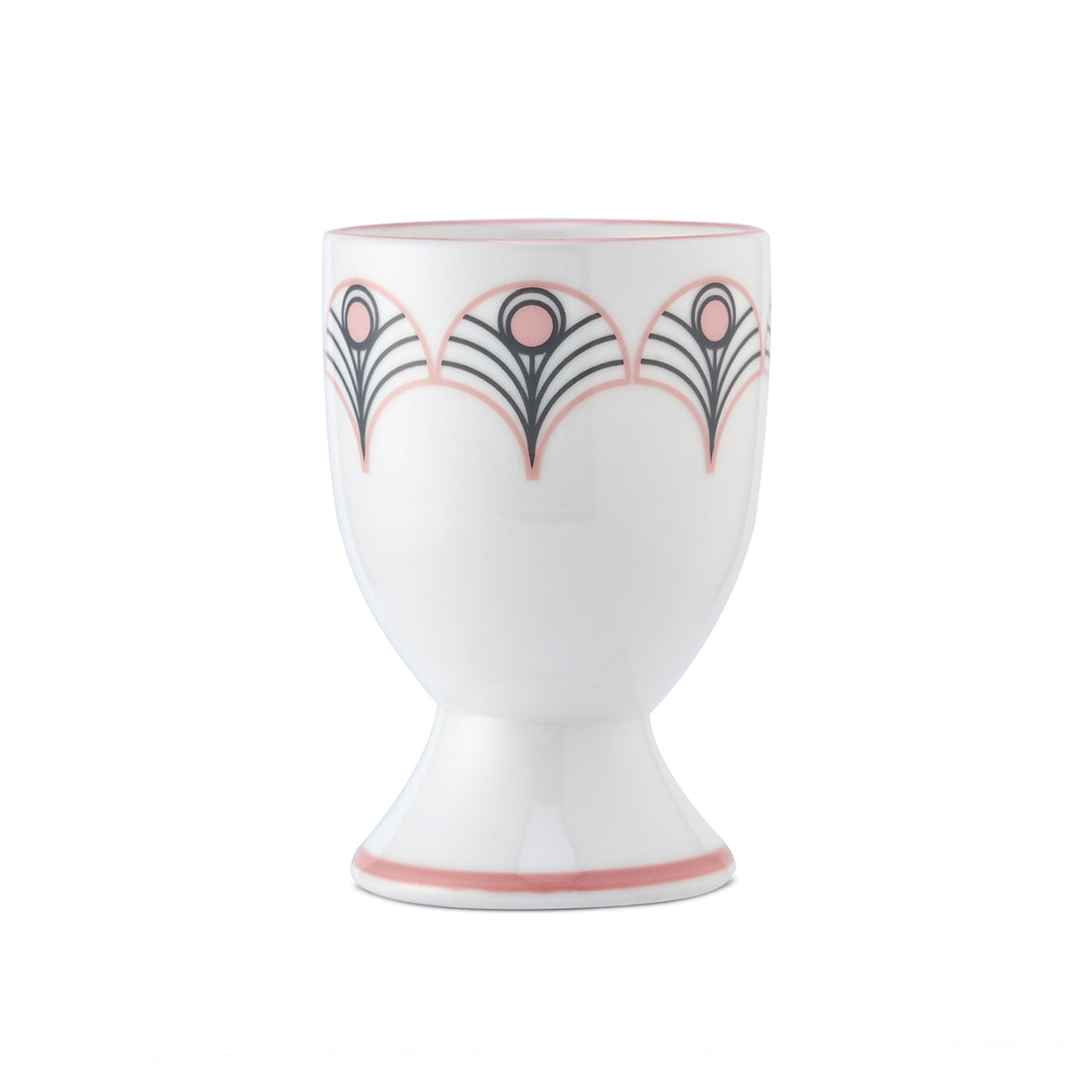 Peacock Egg Cup in Grey & Blush Pink