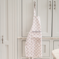 Zighy Linen Apron in Grey & Blush Pink