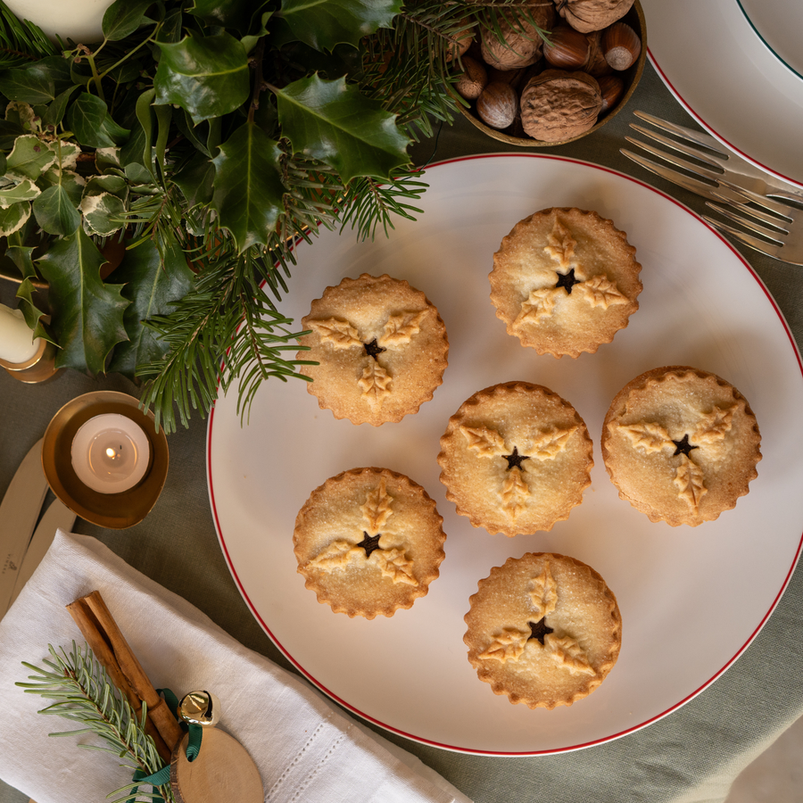 White Dinner Plate with Red Trim