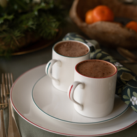 White Side Plate with Teal Trim