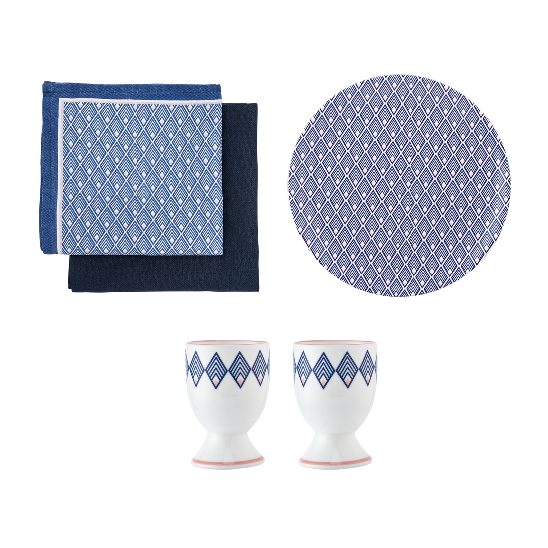 Gatsby Linen Napkins, Egg Cups & Teaplate Gift Set