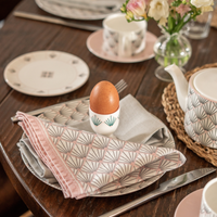 Zighy Linen Napkin Set in Grey & Blush Pink