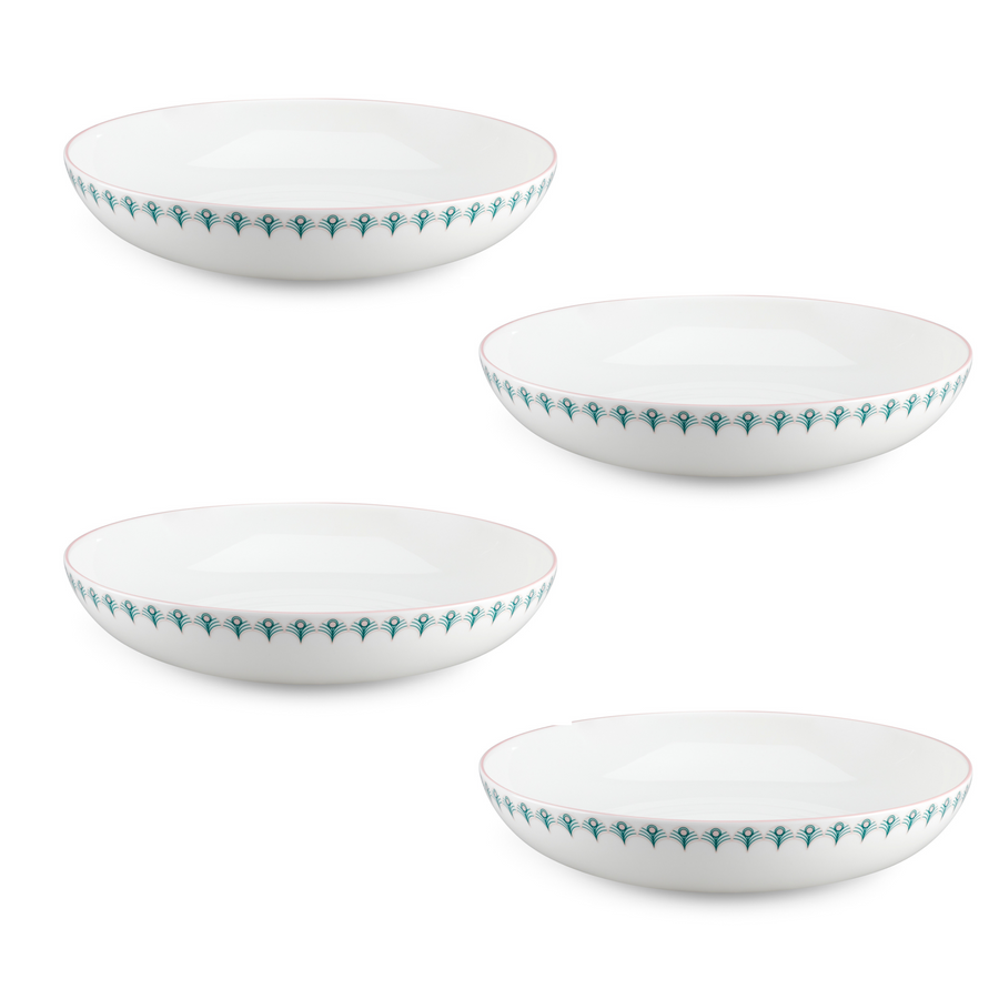 Peacock 20cm Medium Bowl (Set of 4)