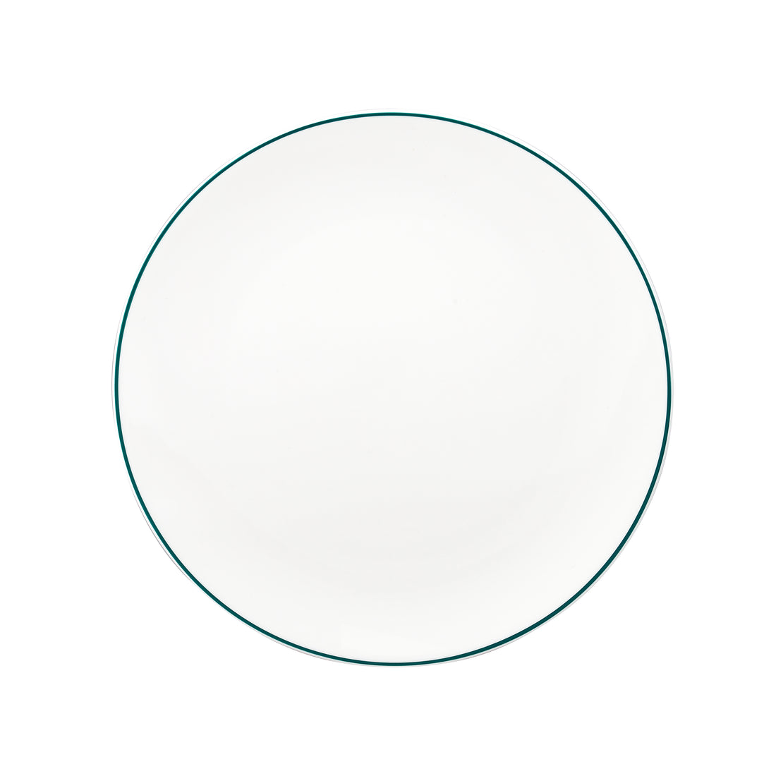 White Side Plate with Teal Trim