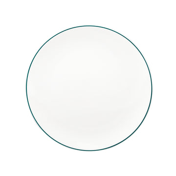 White Side Plate with Teal Trim