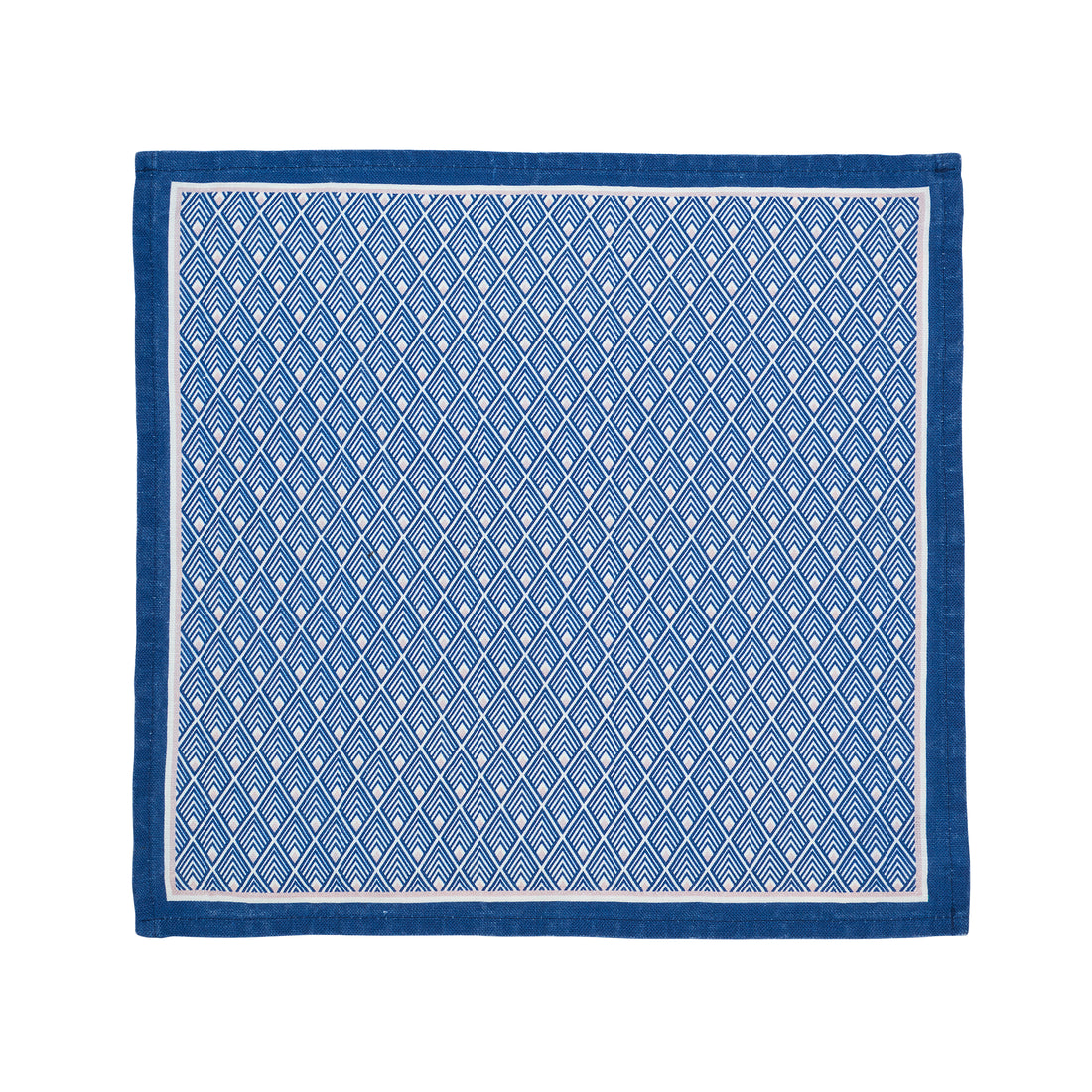 Gatsby Linen Napkin Set in Blue & Blush Pink