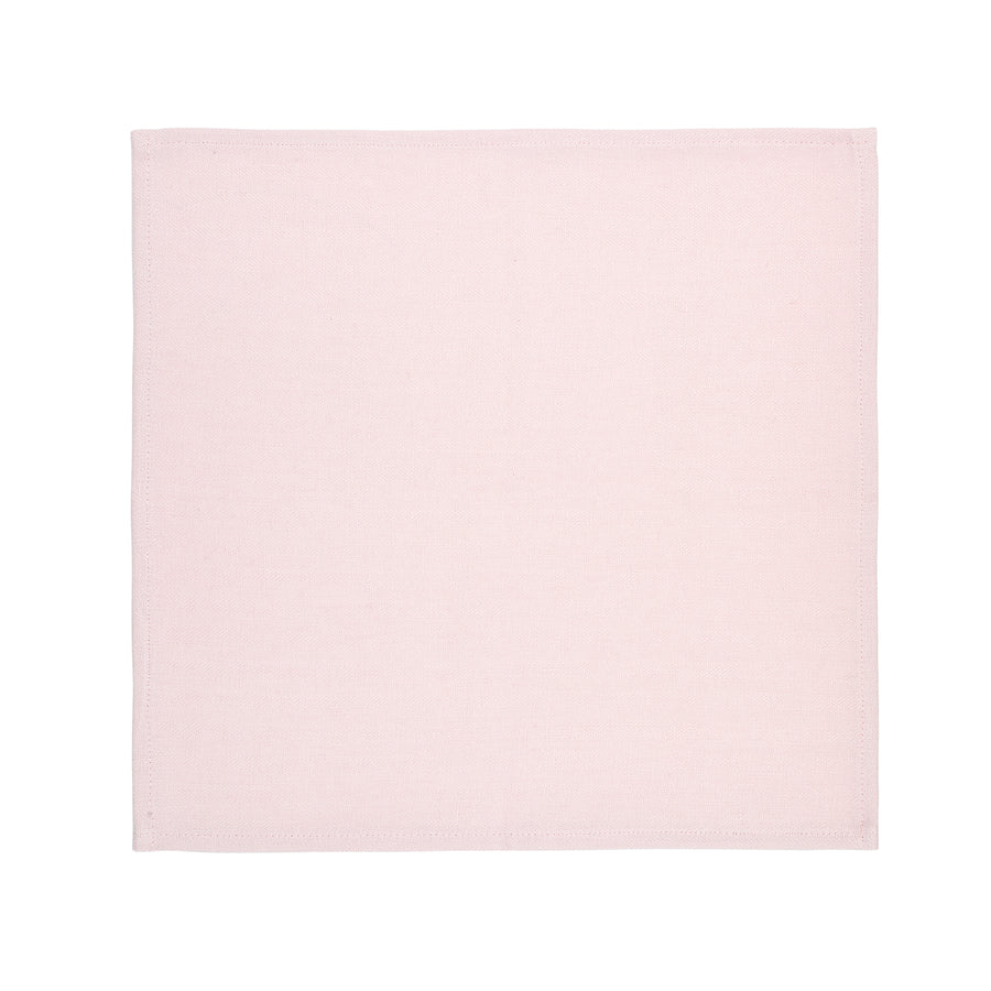 Peacock Linen Napkin Set in Teal & Blush Pink