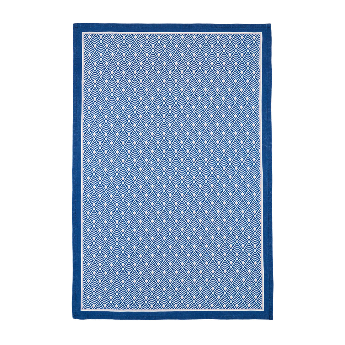 Gatsby Linen Tea Towel Set in Blue & Blush Pink