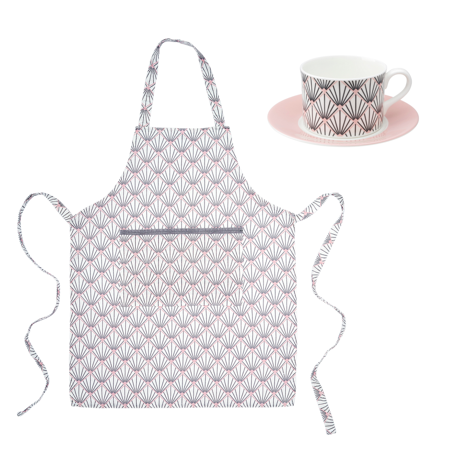 Zighy Linen Apron & Tea Cup Gift Set