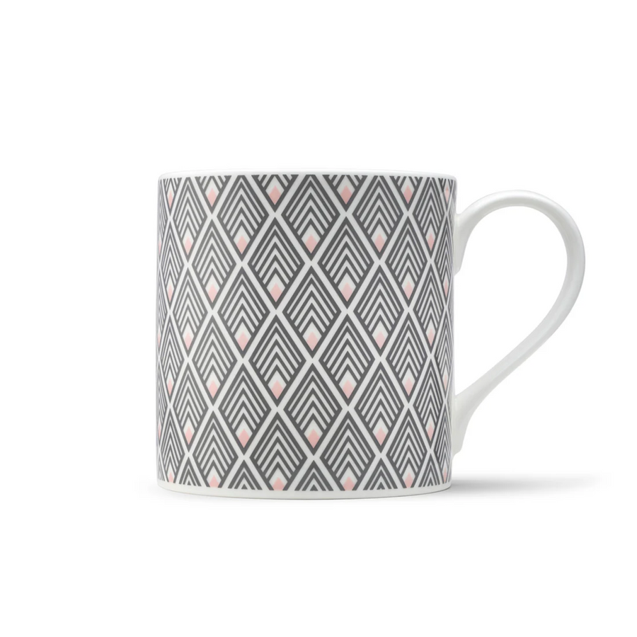 Gatsby Mug & Egg Cup Gift Set in Grey & Blush Pink