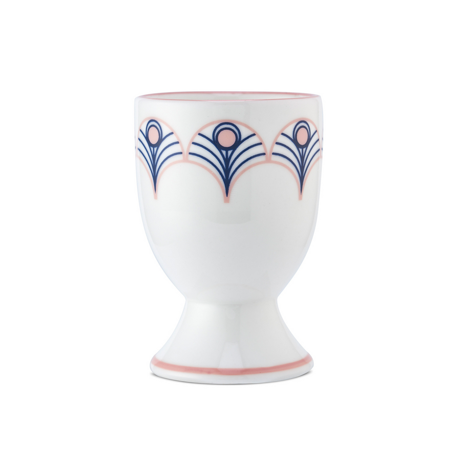 Peacock Mug & Egg Cup Gift Set in Blue & Blush Pink