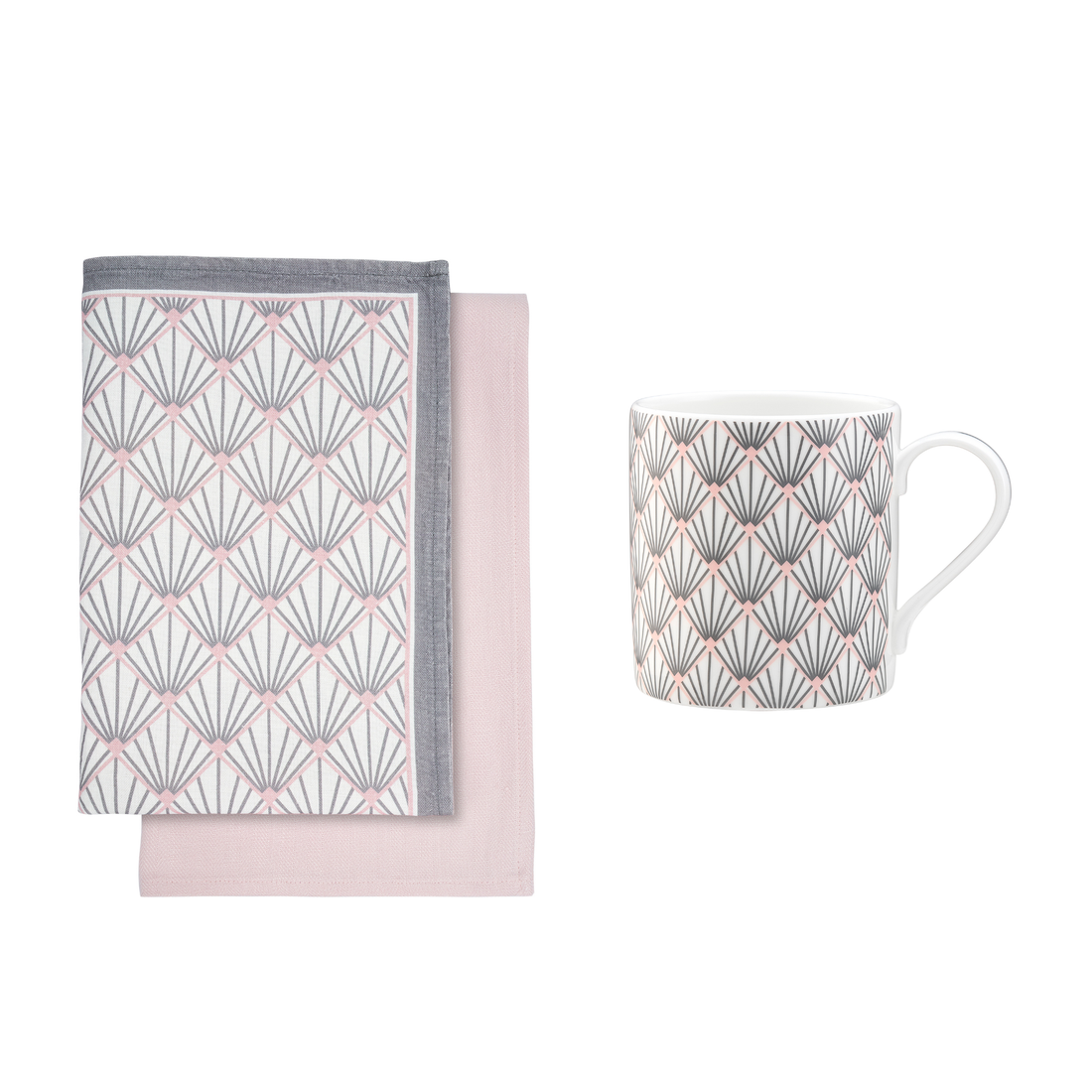 Zighy Linen Tea Towel & Petite Mug Gift Set