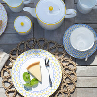 Ripple Teaplate in Yellow & Blue