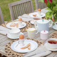 Ripple Egg Cup in Yellow & Blue