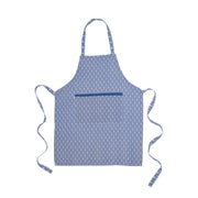 Gatsby Linen Apron in Blue & Blush Pink