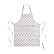 Zighy Linen Apron in Grey & Blush Pink