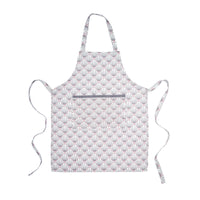Zighy Linen Apron in Grey & Blush Pink
