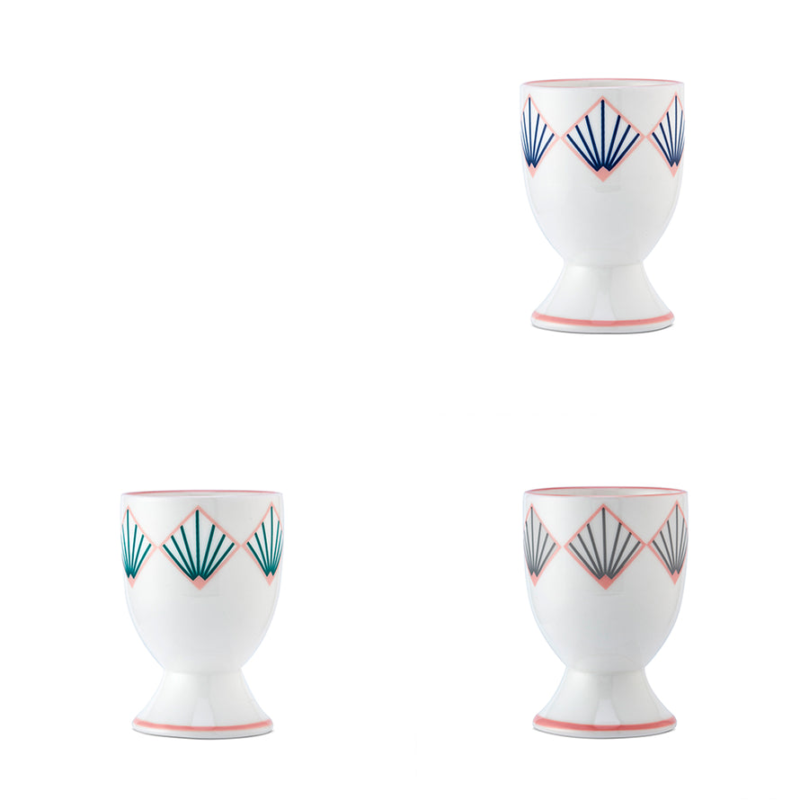 Zighy Egg Cup in Teal & Blush Pink