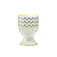 Ripple Egg Cup in Yellow & Blue