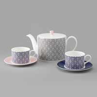 Gatsby Teapot in Grey & Blush Pink - 1L