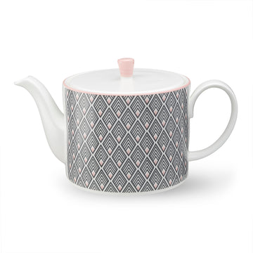 Gatsby Teapot in Grey & Blush Pink - 1L