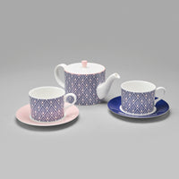 Gatsby Teapot Blue and Blush - 450ml